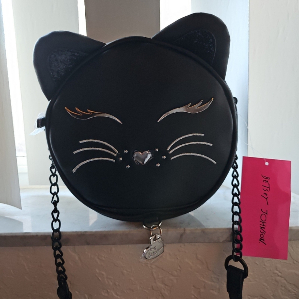 Betsey Johnson Black Cat Kitsch 🐈‍⬛️ Crossbody XOKITTY - Picture 12 of 16